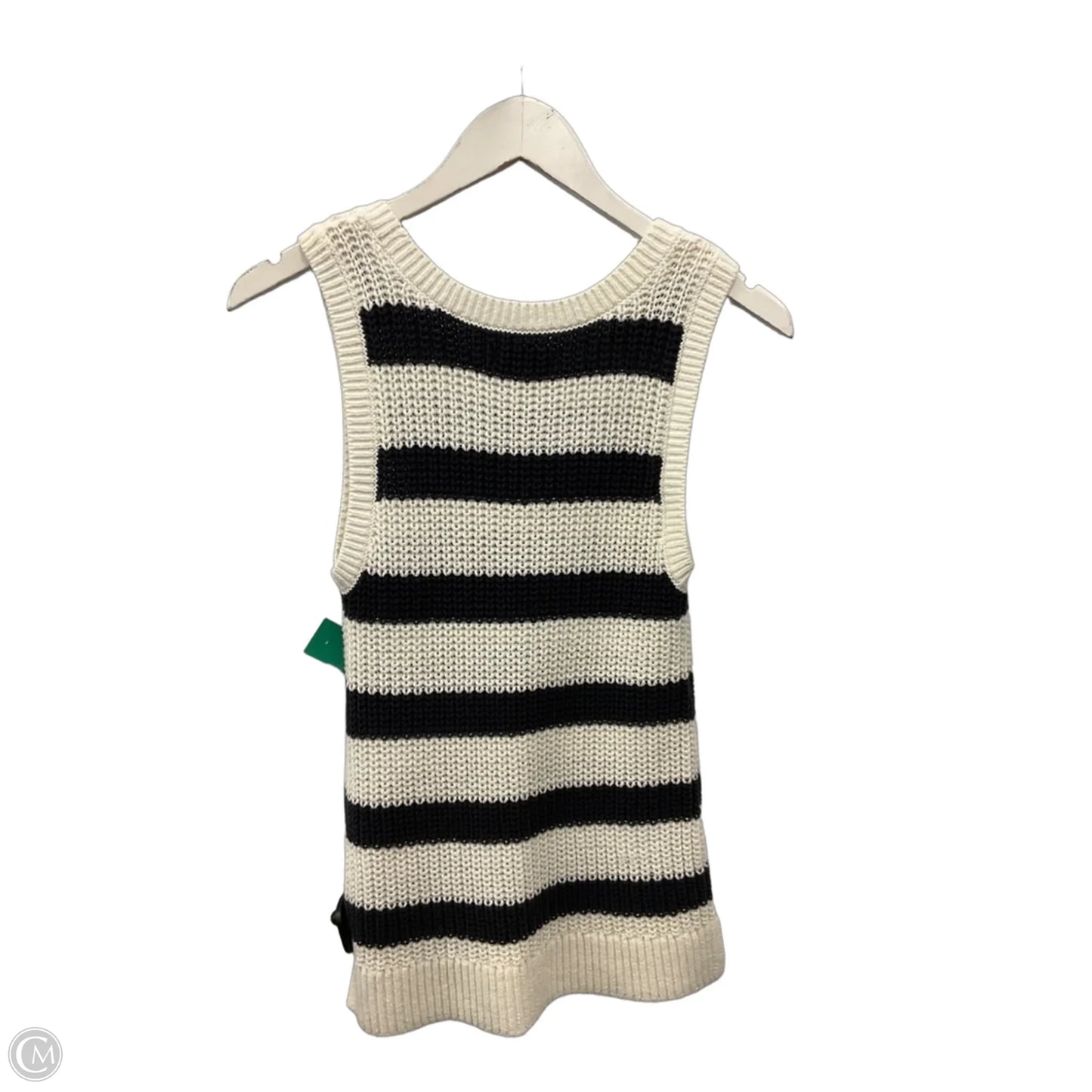 Top Sleeveless By Sonoma In Grey & White, Size: S