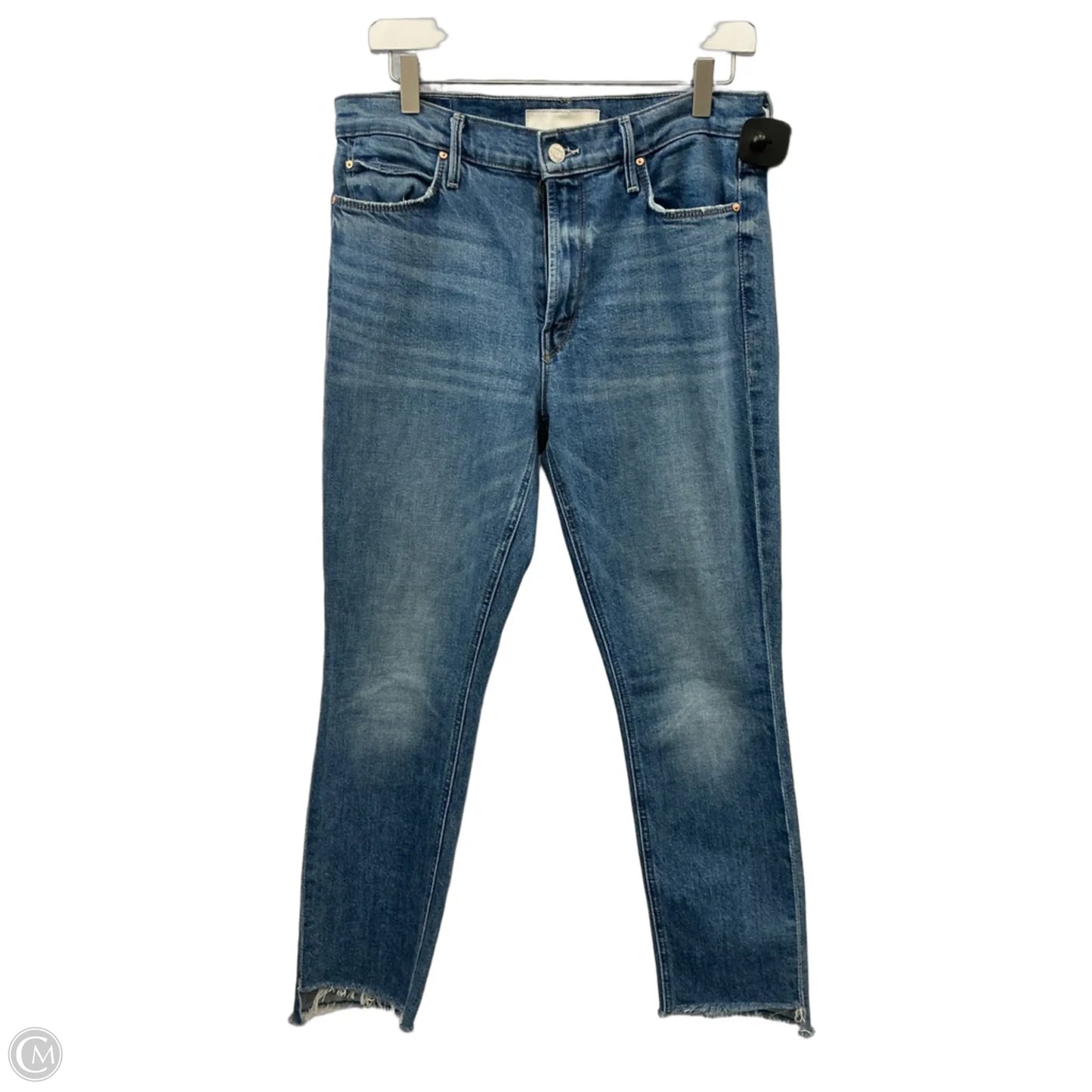 Jeans Straight By Mother In Blue Denim, Size: 12