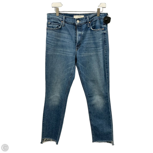 Jeans Straight By Mother In Blue Denim, Size: 12
