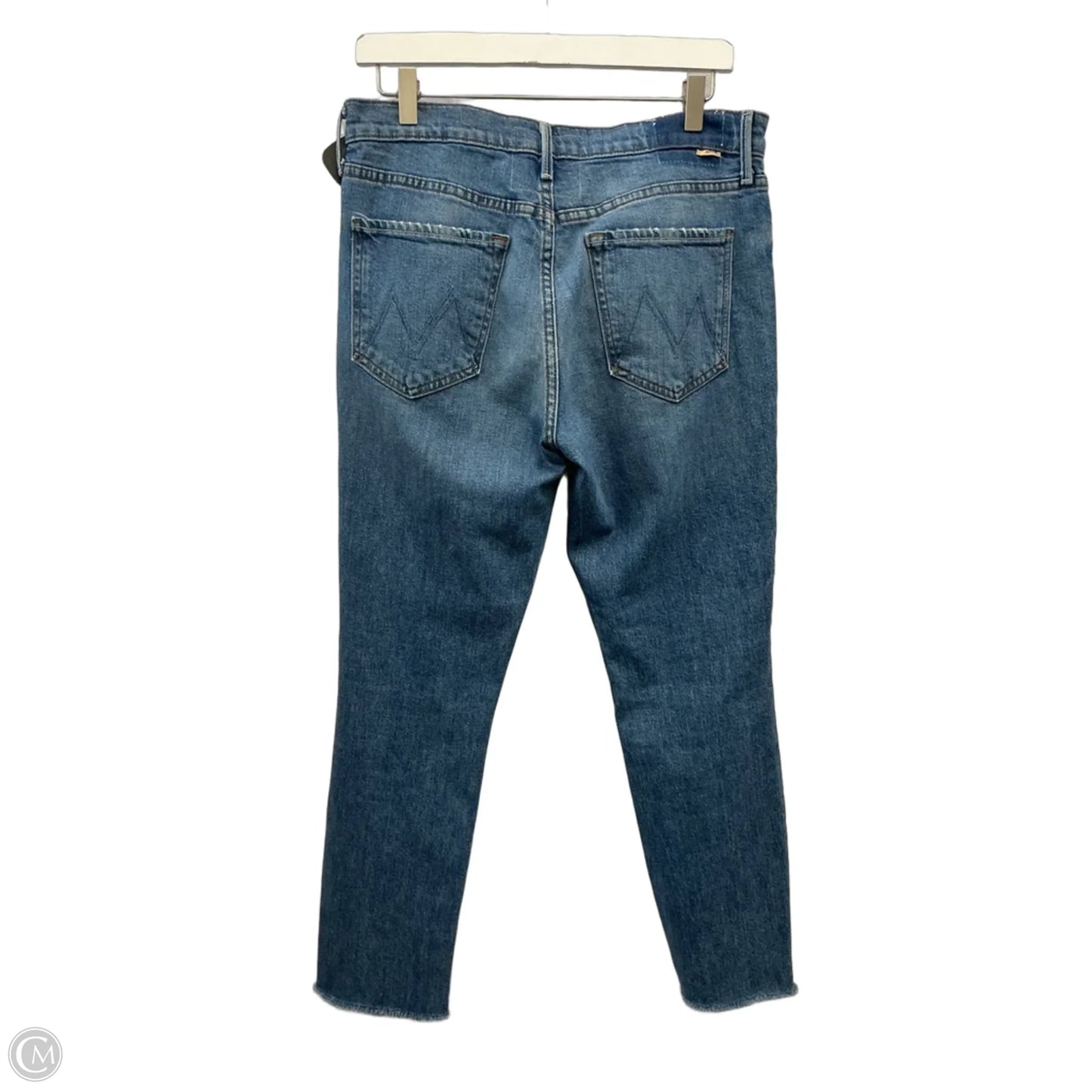 Jeans Straight By Mother In Blue Denim, Size: 12