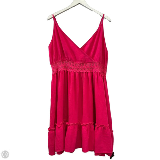 Dress Casual Short By Shein In Pink, Size: Xl