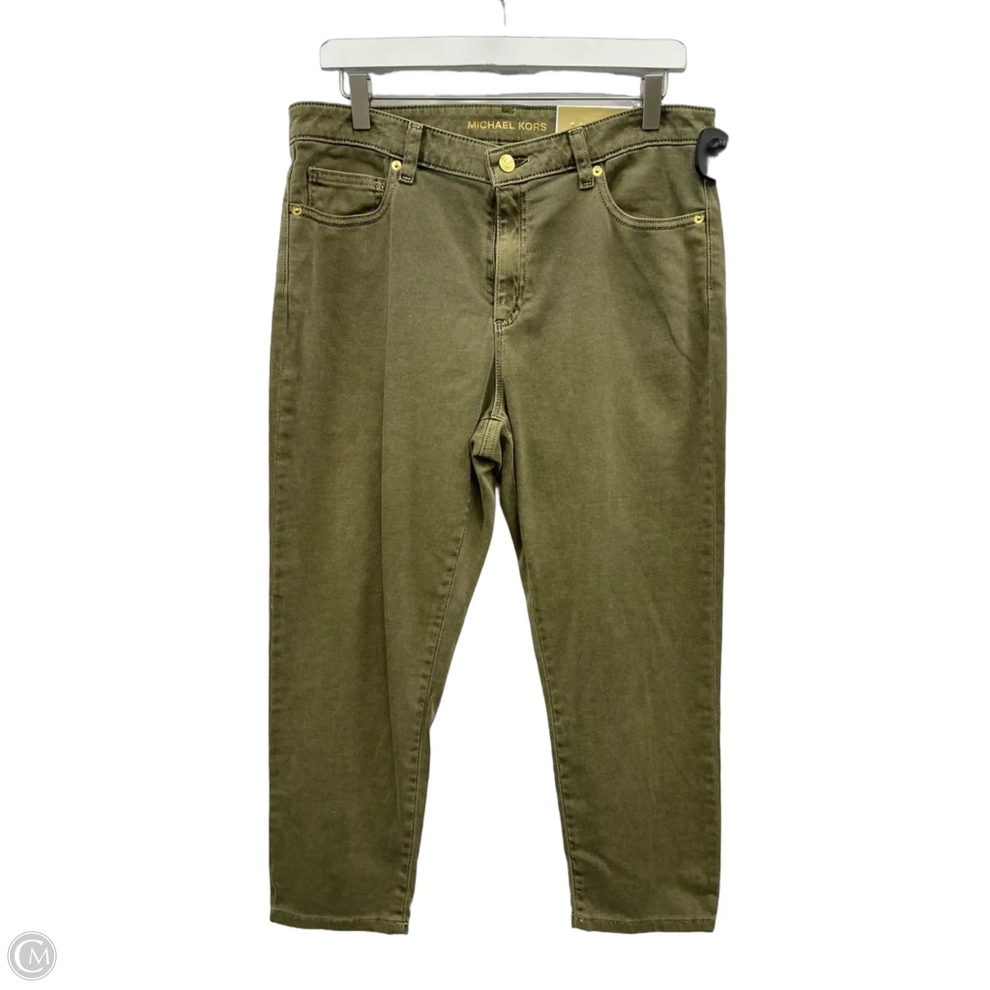 Jeans Cropped By Michael By Michael Kors In Green, Size: 12