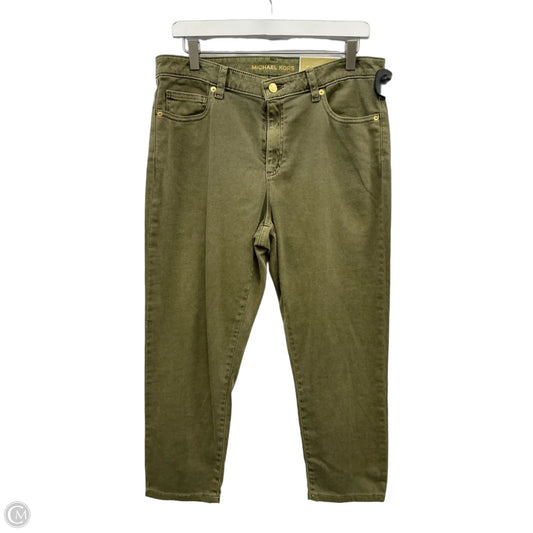 Jeans Cropped By Michael By Michael Kors In Green, Size: 12