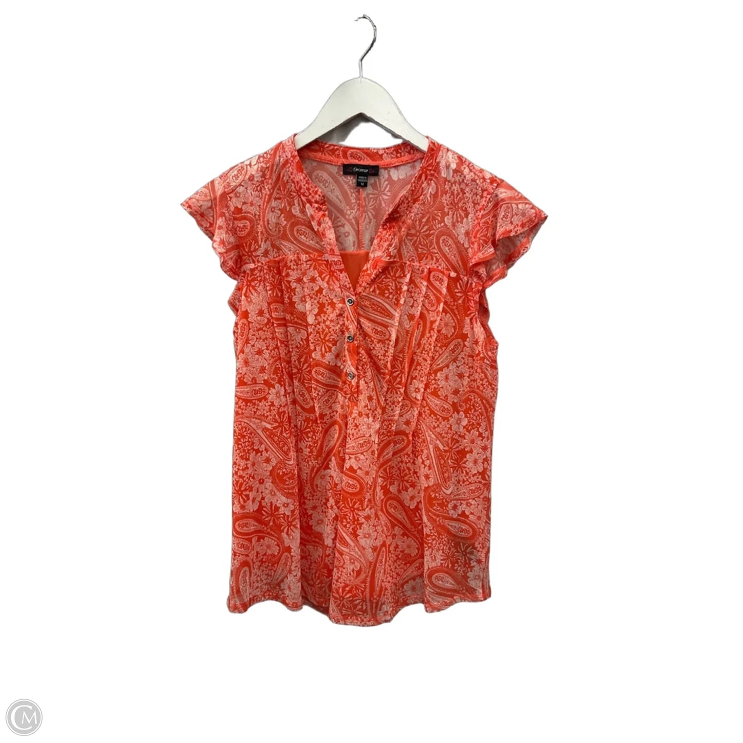 Top Sleeveless By Cocomo In Orange, Size: M