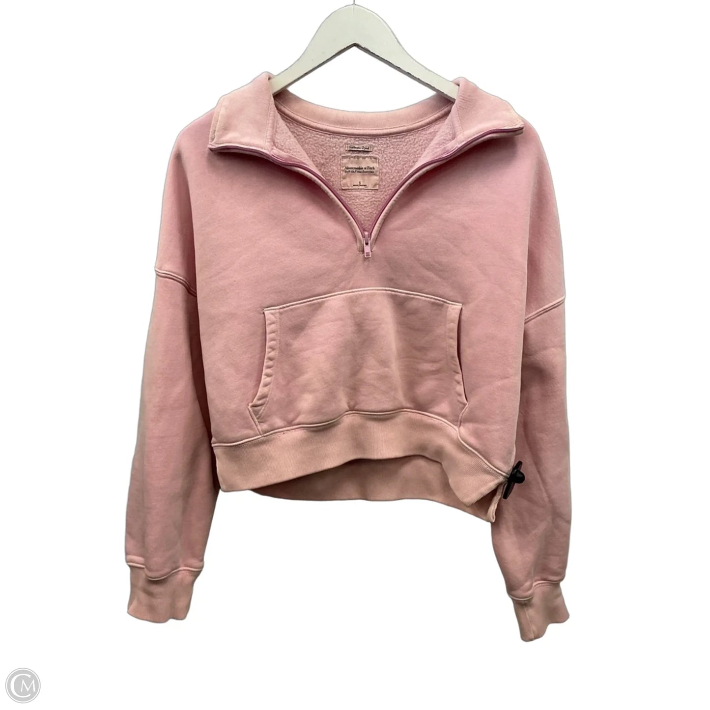 Sweatshirt Collar By Abercrombie And Fitch In Pink, Size: S