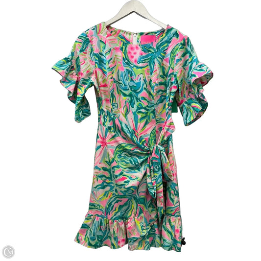 Dress Designer By Lilly Pulitzer In Green & Pink, Size: Xs