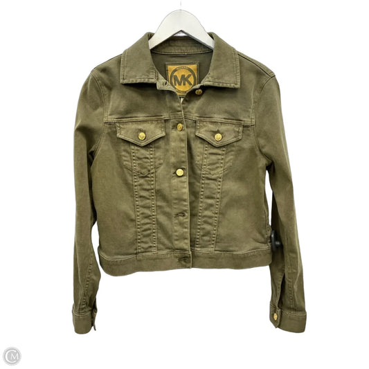 Jacket Denim By Michael By Michael Kors In Green Denim, Size: M