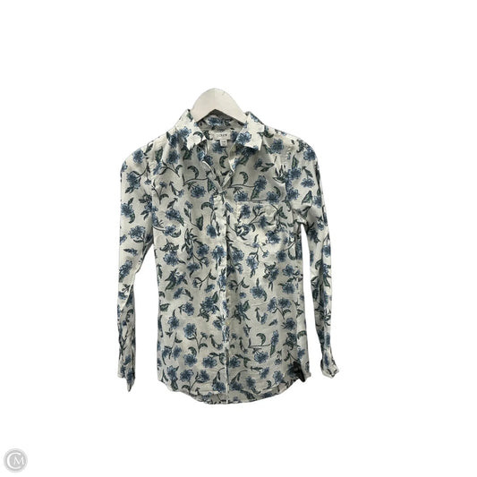 Top Long Sleeve By J. Crew In Blue & Green, Size: Xs
