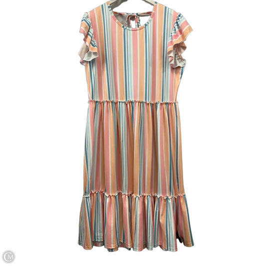 Dress Casual Midi By Clothes Mentor In Striped Pattern, Size: 2x