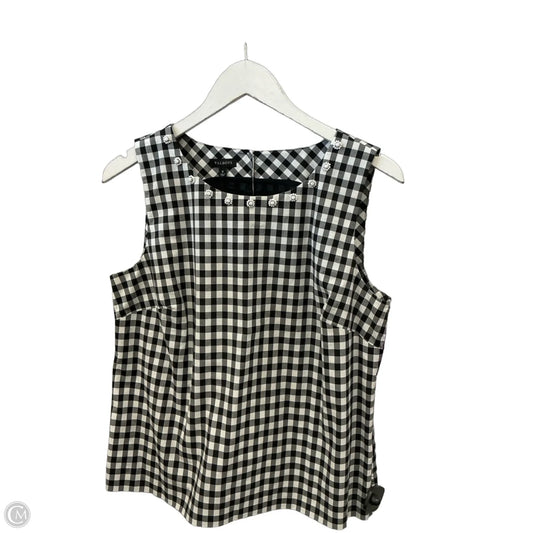 Top Sleeveless By Talbots In Black & White, Size: M