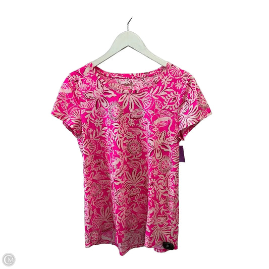Top Short Sleeve Designer By Lilly Pulitzer In Pink, Size: M