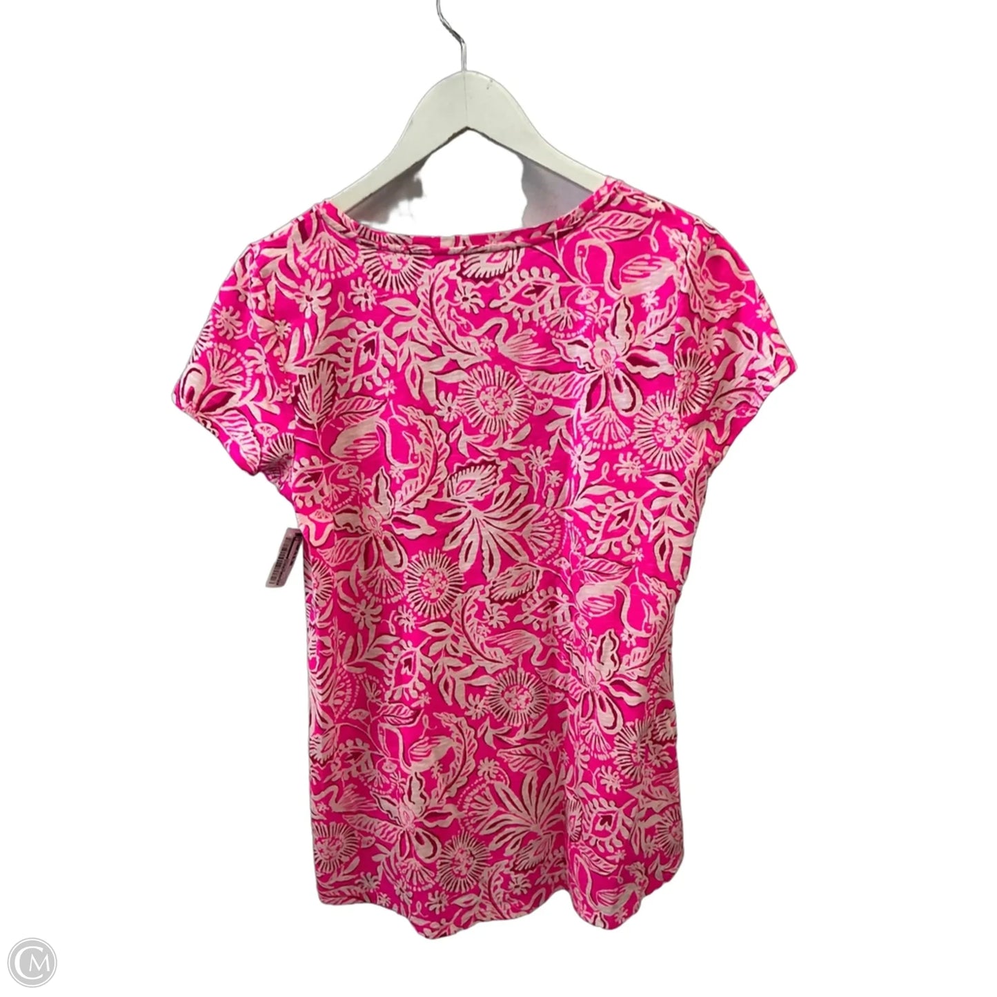 Top Short Sleeve Designer By Lilly Pulitzer In Pink, Size: M