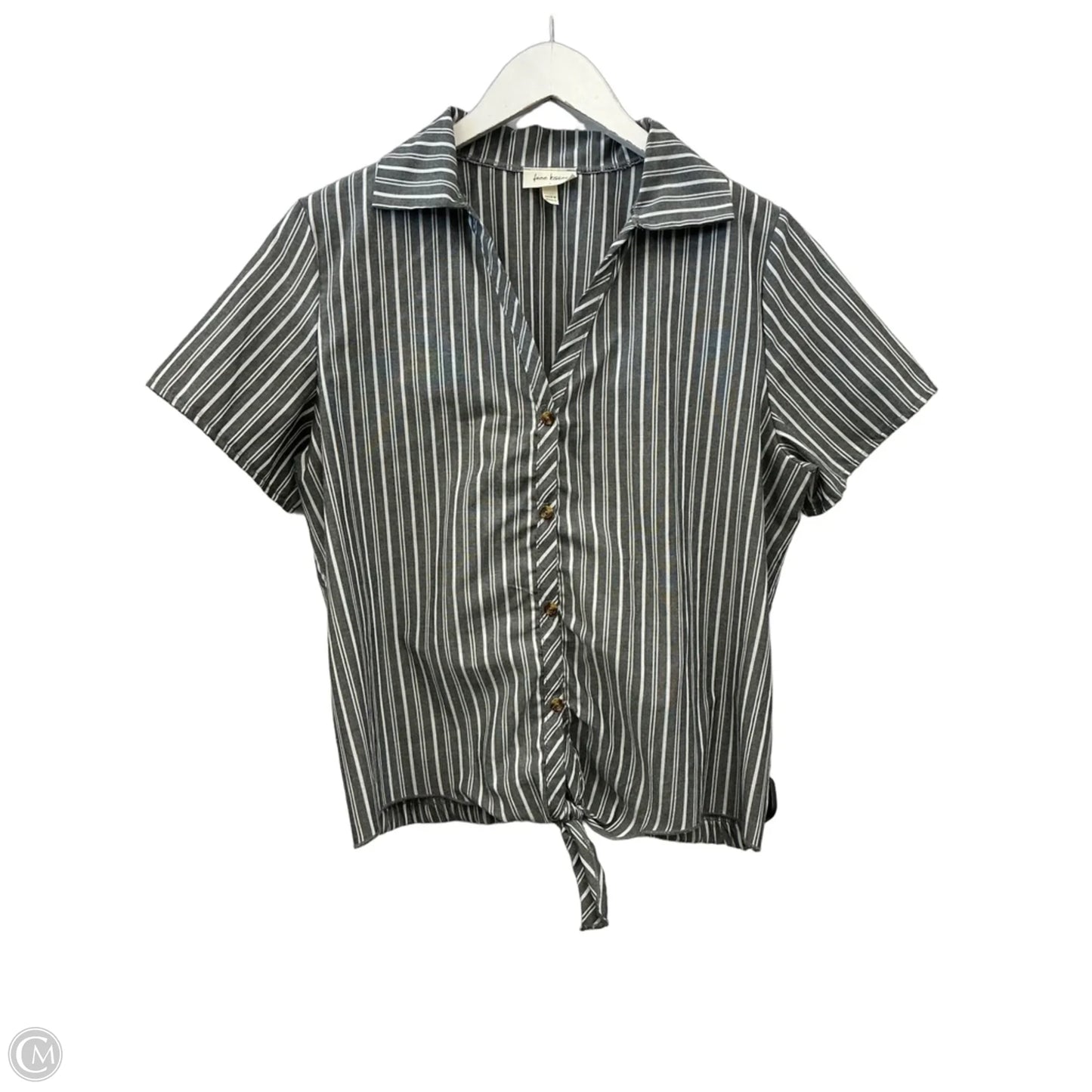 Top Short Sleeve By Free Kisses In Grey, Size: L