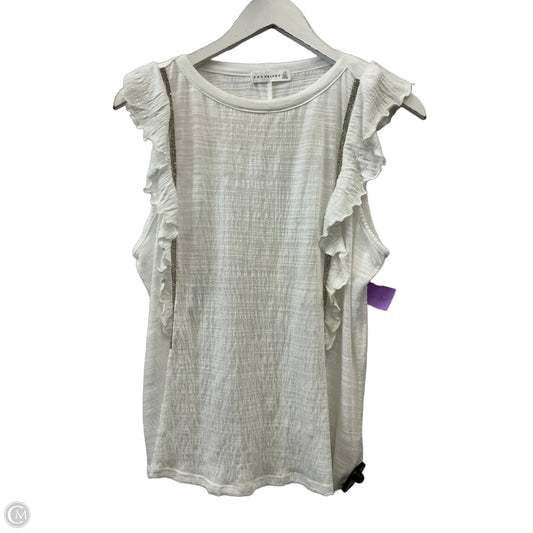 Top Sleeveless By Retrology In White, Size: L