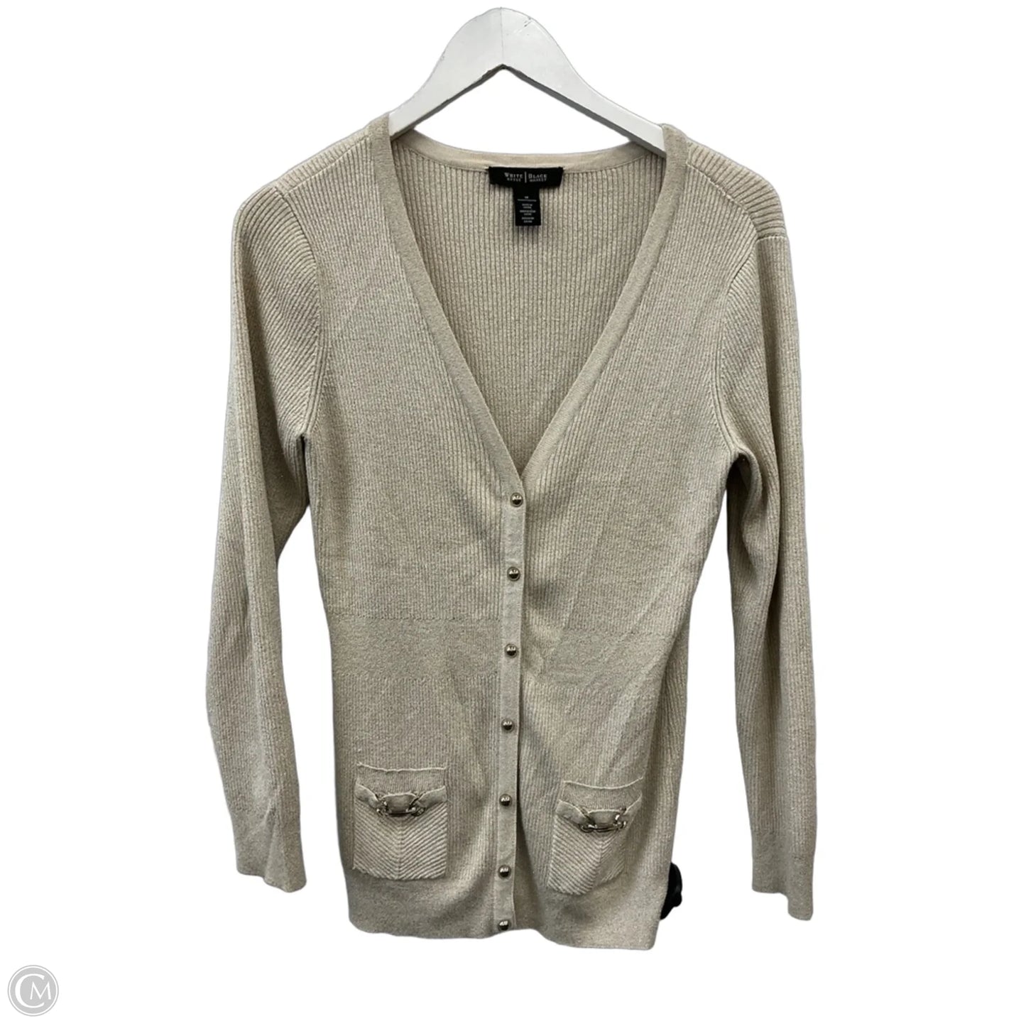 Sweater Cardigan By White House Black Market In Gold, Size: M