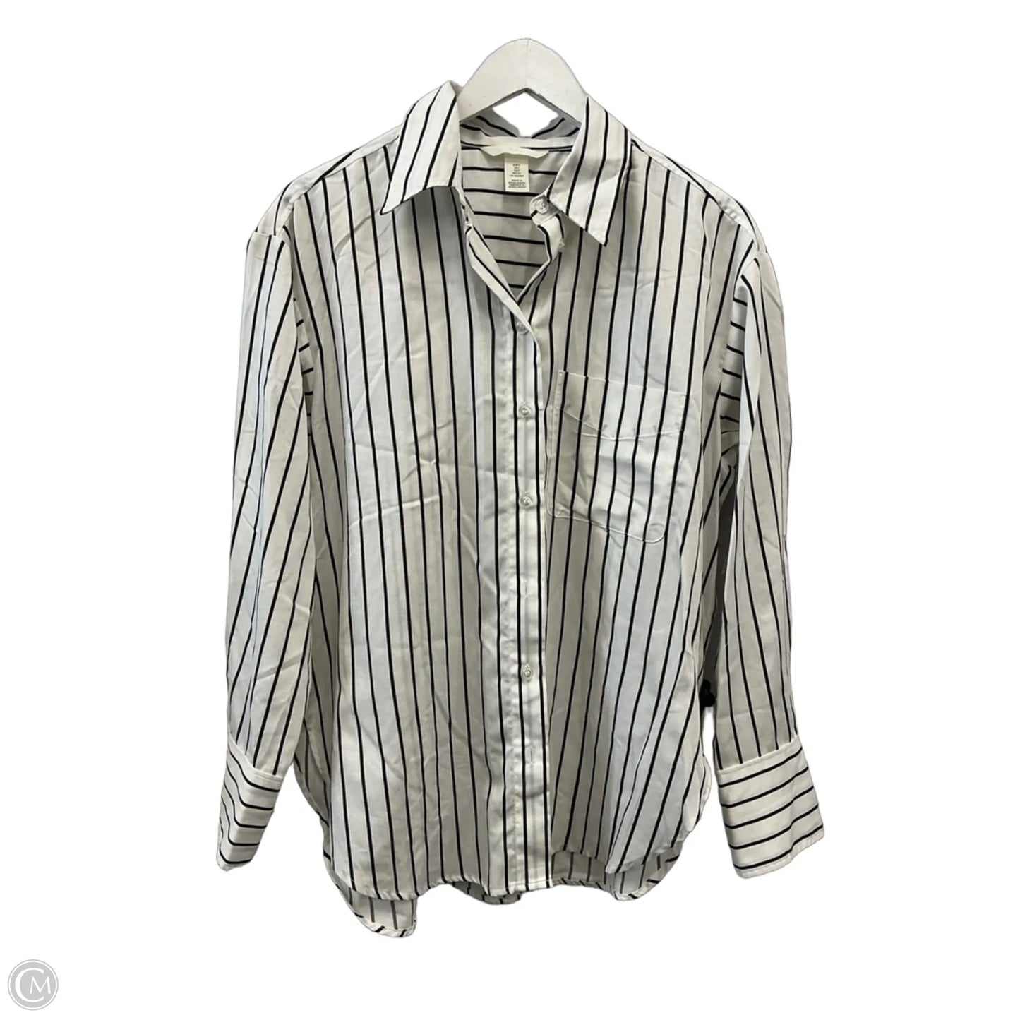 Top Long Sleeve By H&m In Striped Pattern, Size: S