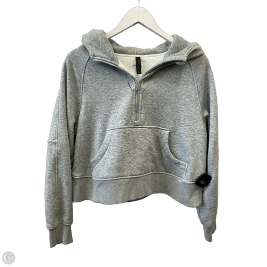 Athletic Sweatshirt Hoodie By Clothes Mentor In Grey, Size: M