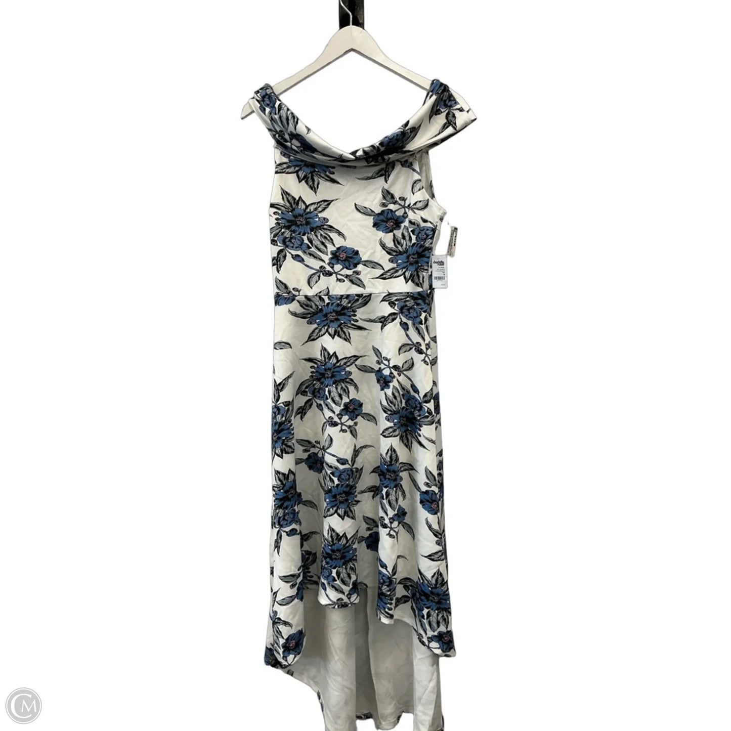 Dress Casual Maxi By Charlotte Russe In Blue & White, Size: M