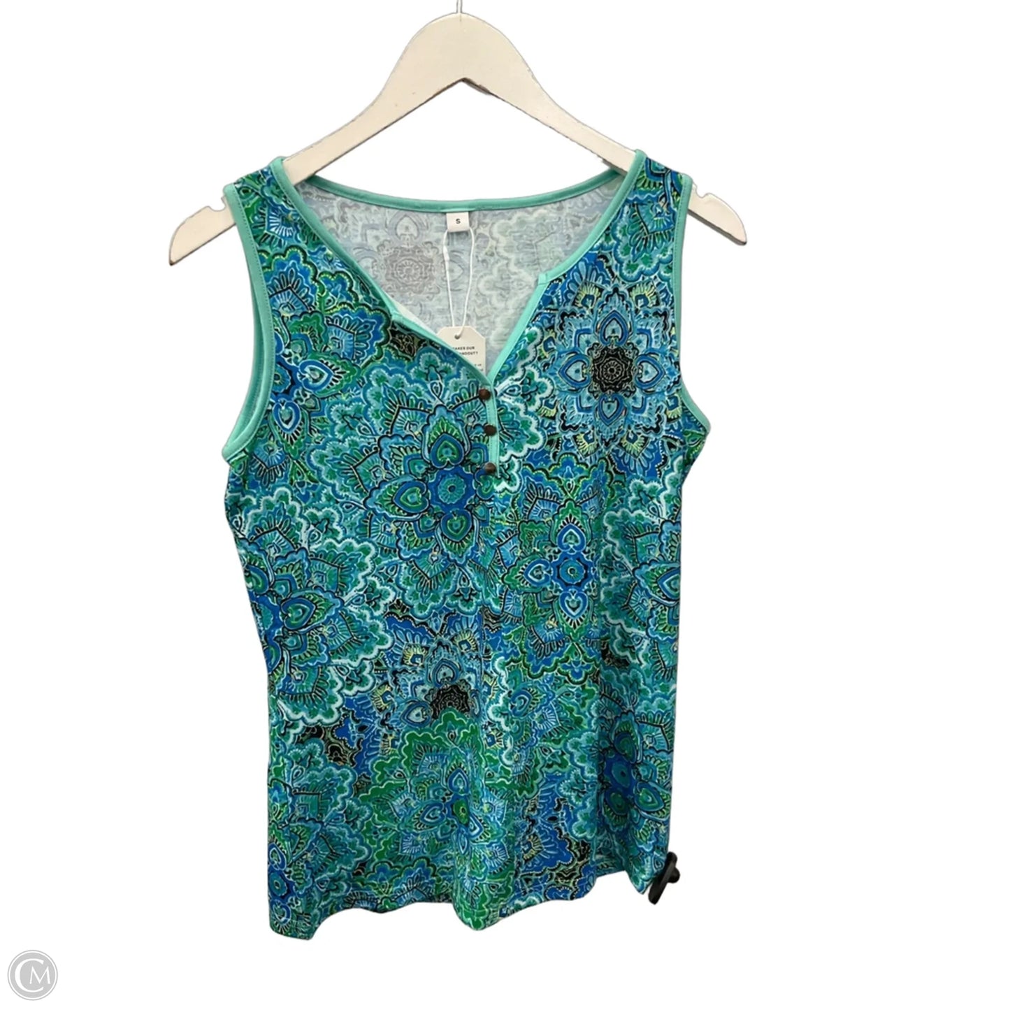 Top Sleeveless By Cme In Green, Size: S