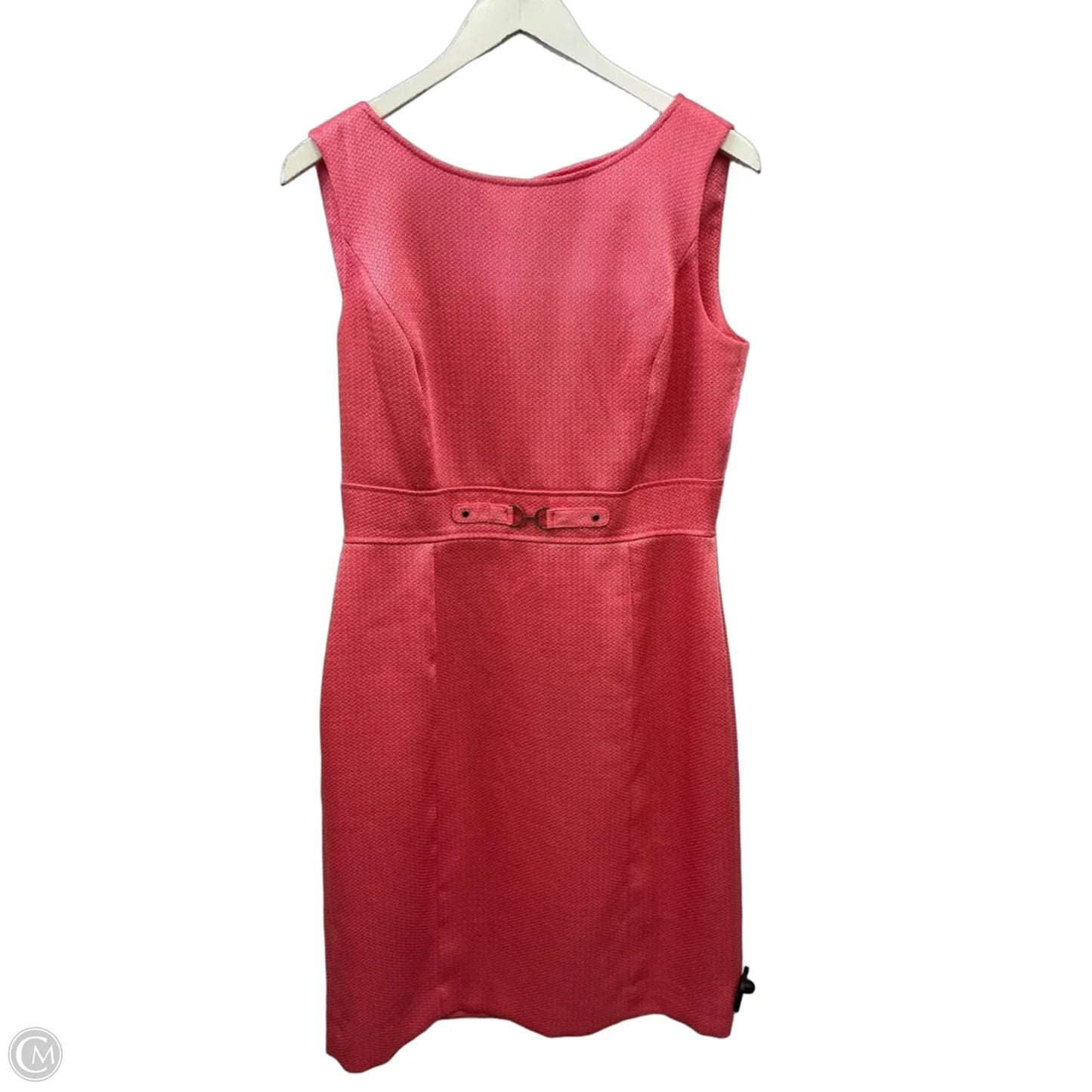 Dress Casual Midi By Tahari By Arthur Levine In Coral, Size: M
