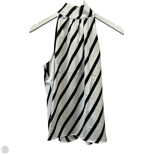 Top Sleeveless By Loft In Black & White, Size: M