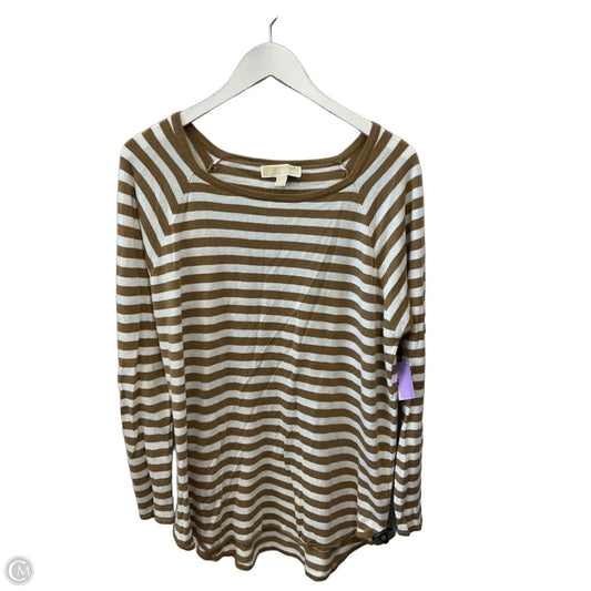 Top Long Sleeve By Michael By Michael Kors In Beige, Size: L
