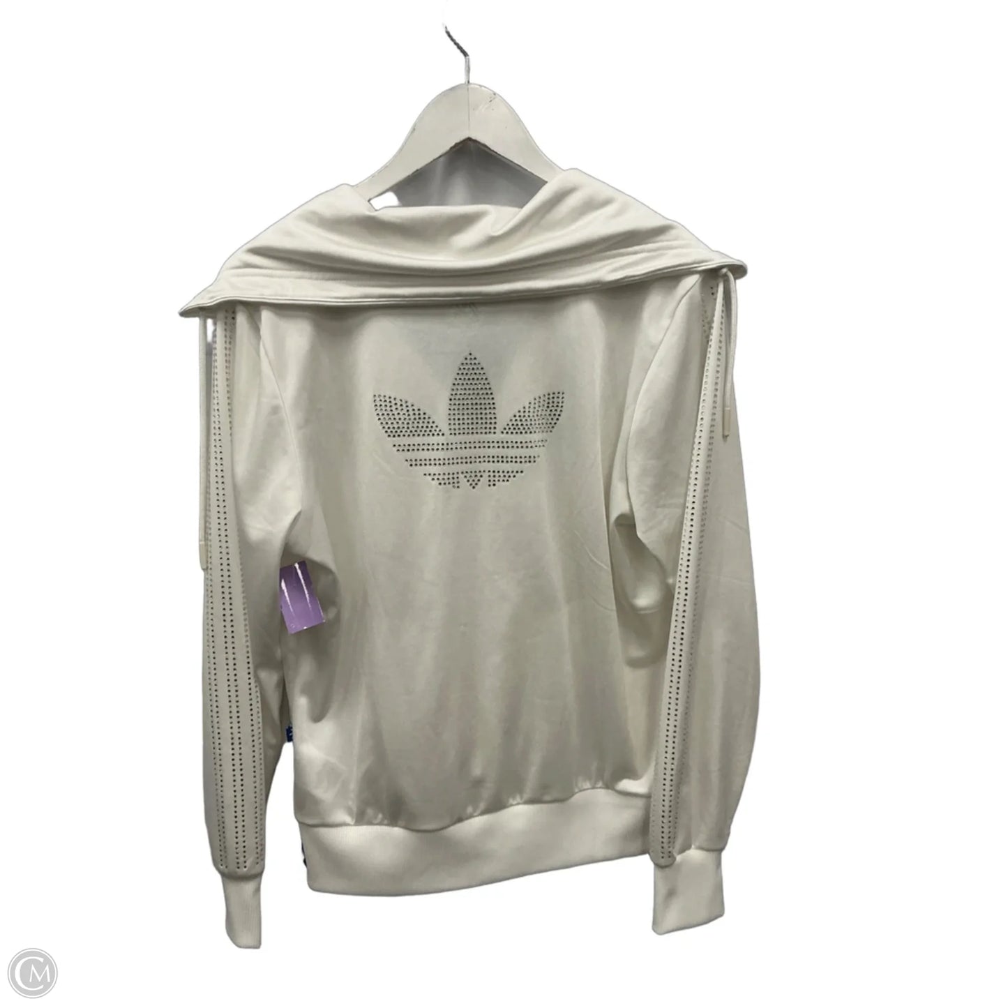 Athletic Jacket By Adidas In White, Size: L