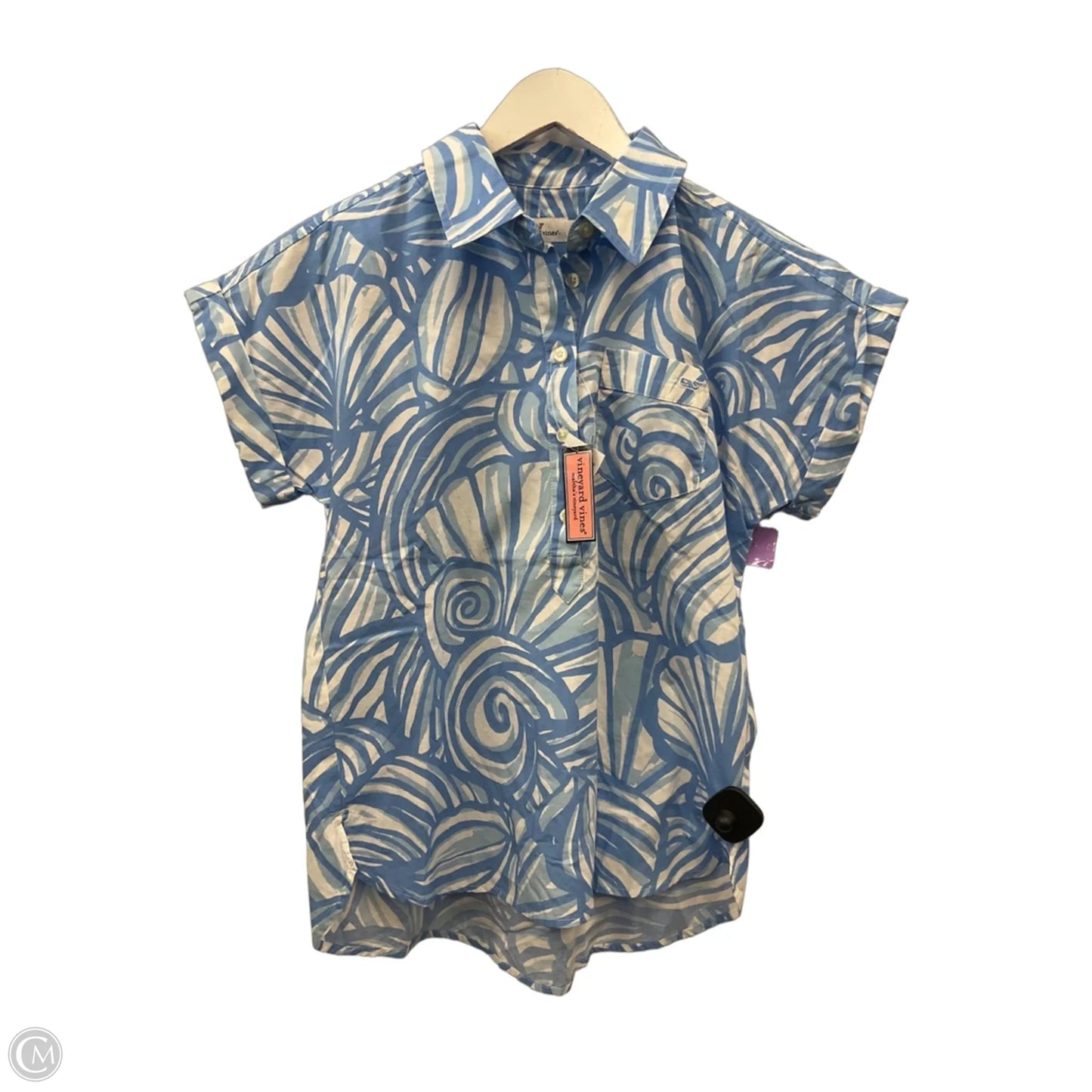 Top Short Sleeve By Vineyard Vines In Blue, Size: Xs