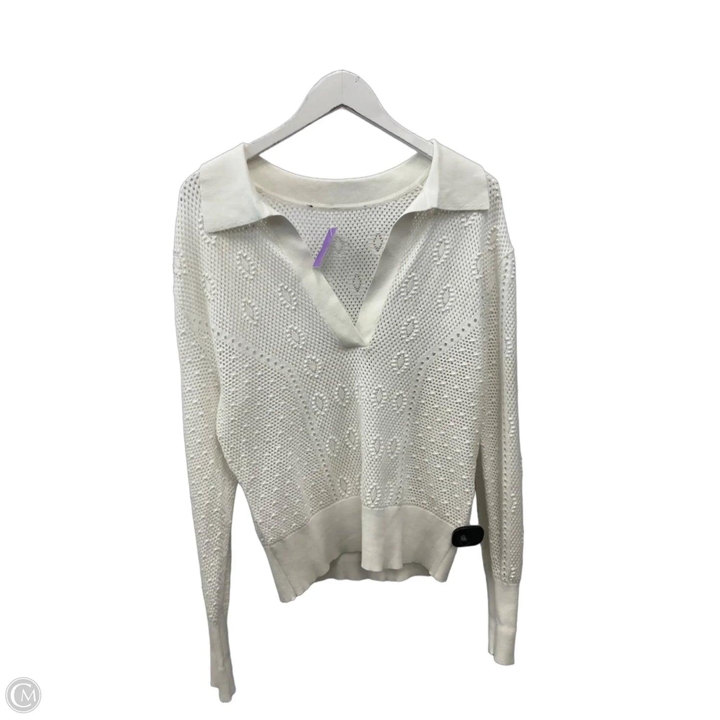 Top Long Sleeve By White House Black Market In White, Size: S