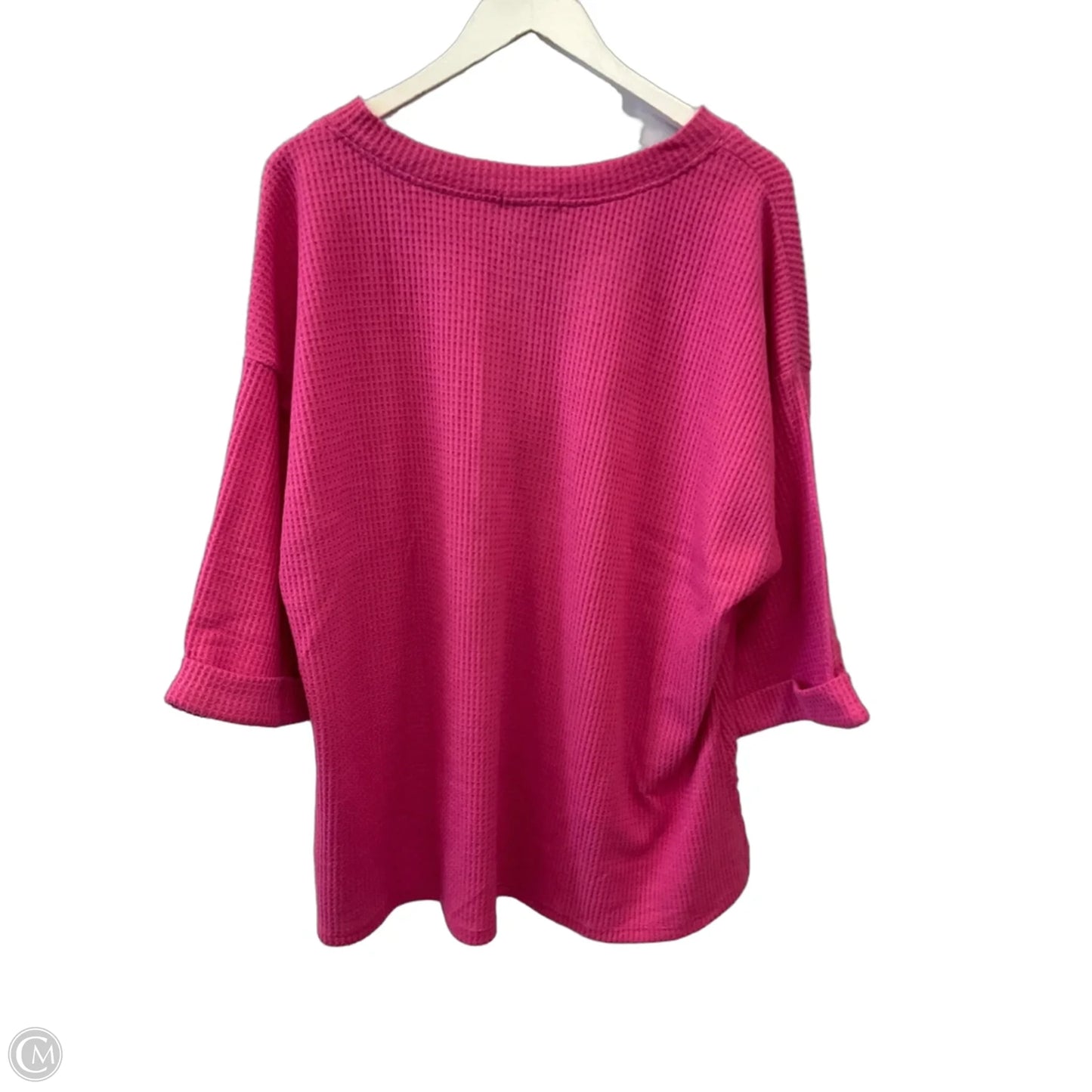 Top Short Sleeve By Andree By Unit In Pink, Size: 2x