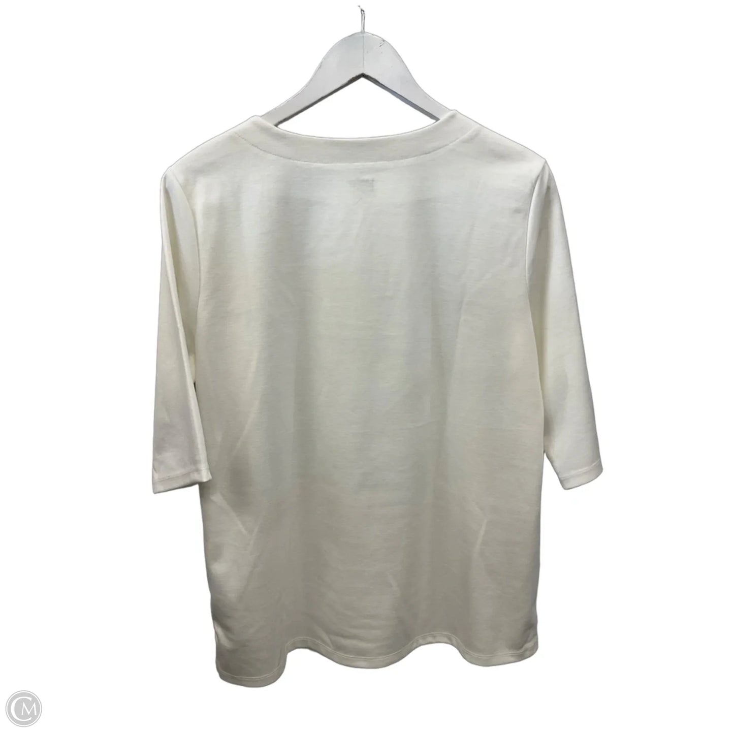 Top Short Sleeve By Lands End In White, Size: M