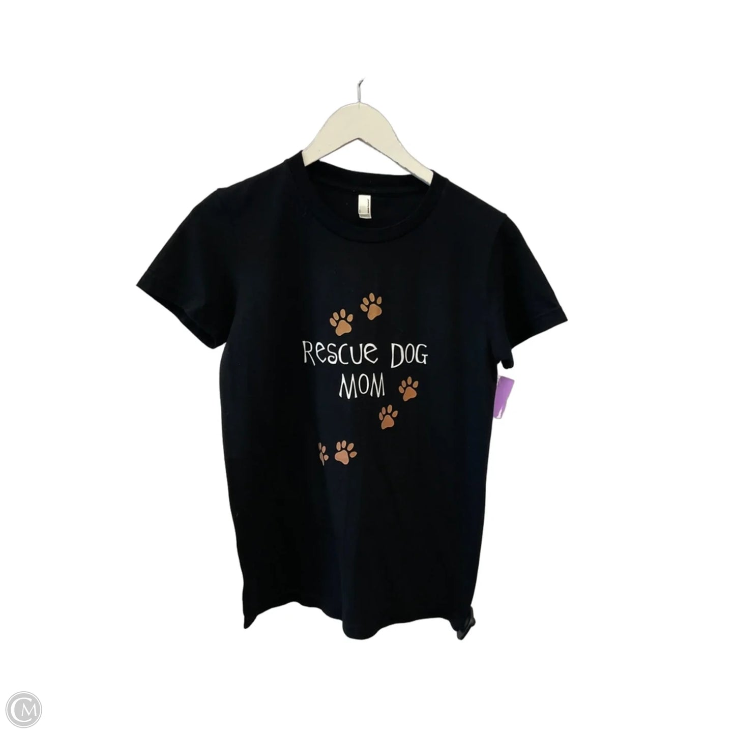 Top Short Sleeve By Cme In Black, Size: M