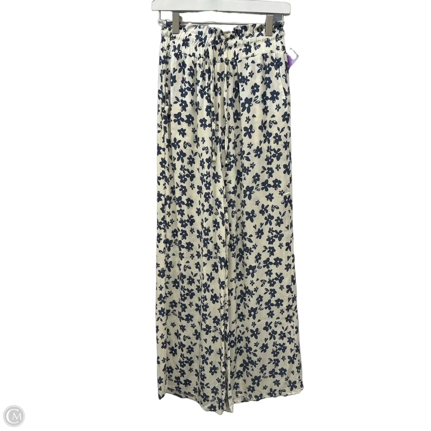 Pants Wide Leg By Kendall + Kylie In Blue & Cream, Size: 6