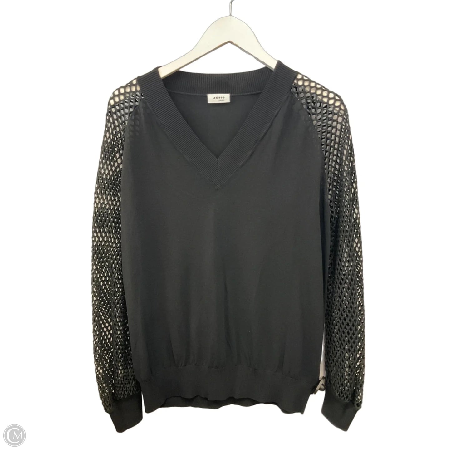 Top Long Sleeve By Akris In Black, Size: L