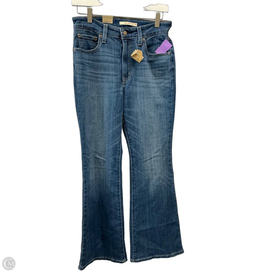Jeans Flared By Levis In Blue Denim, Size: 8