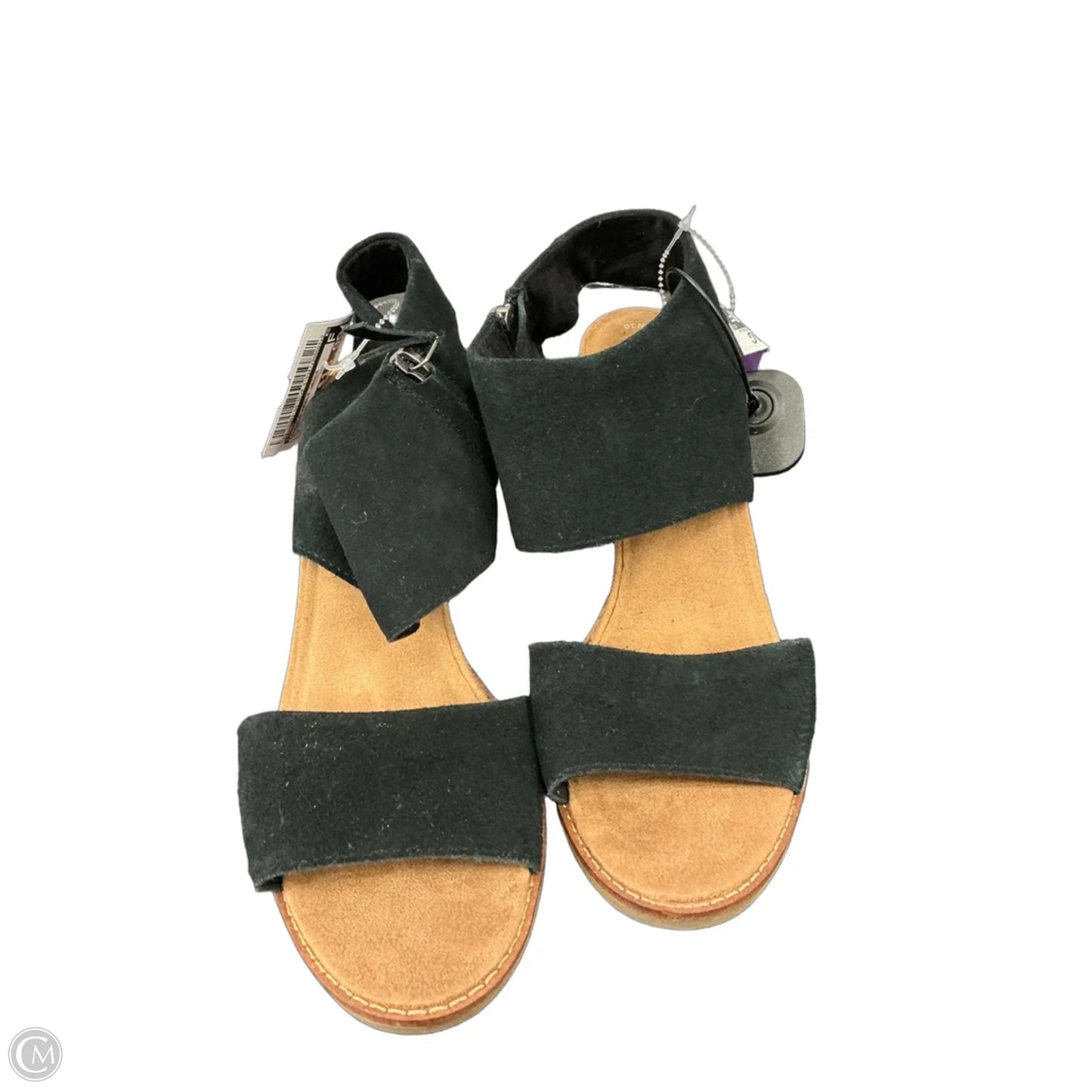 Sandals Heels Wedge By Toms In Black, Size: 10