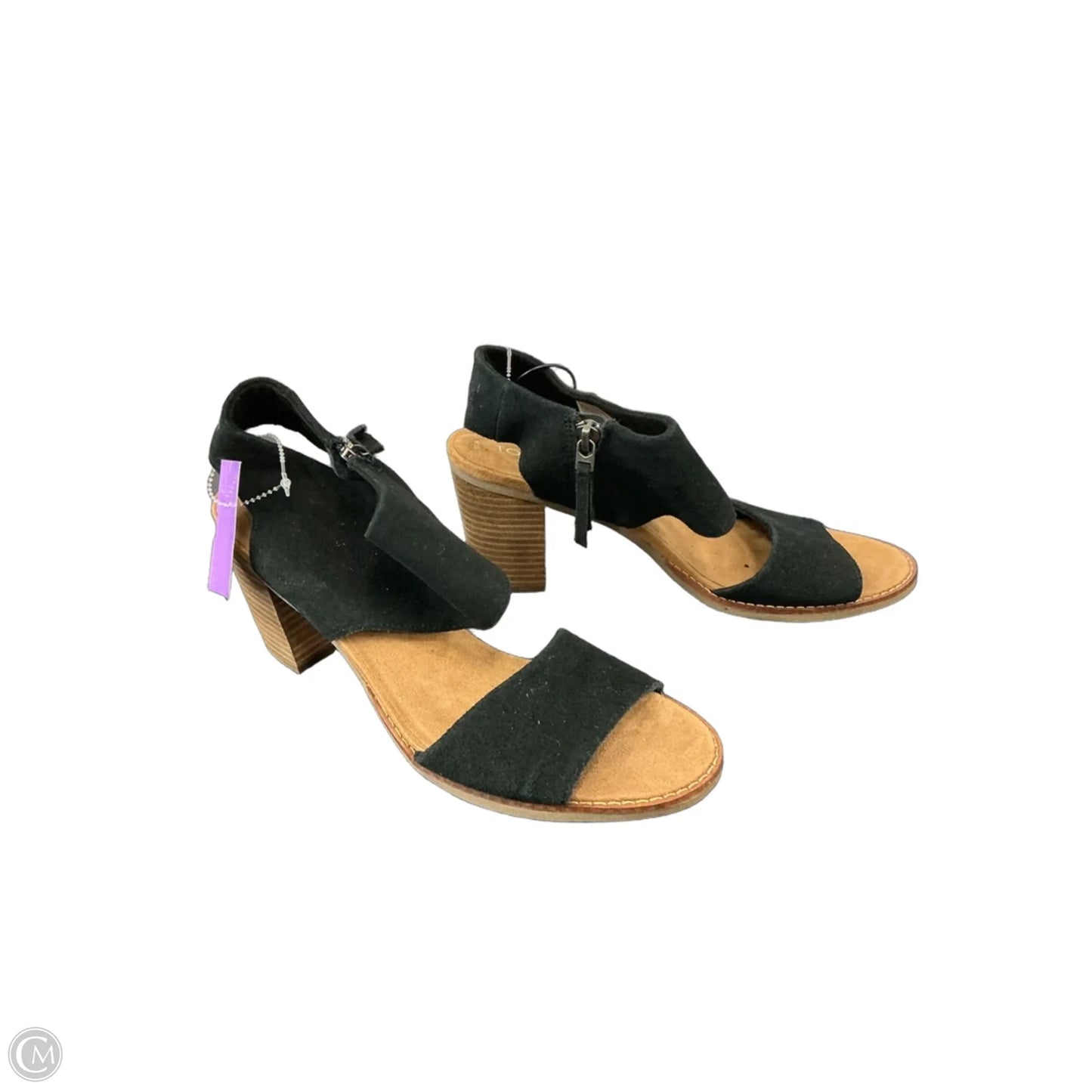 Sandals Heels Wedge By Toms In Black, Size: 10
