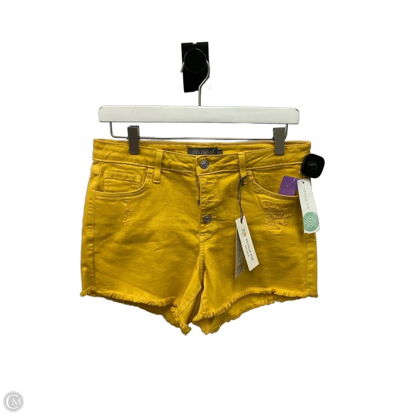 Shorts By Just Usa In Yellow, Size: 8