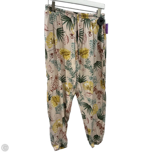 Pants Joggers By Cme In Tropical Print, Size: S