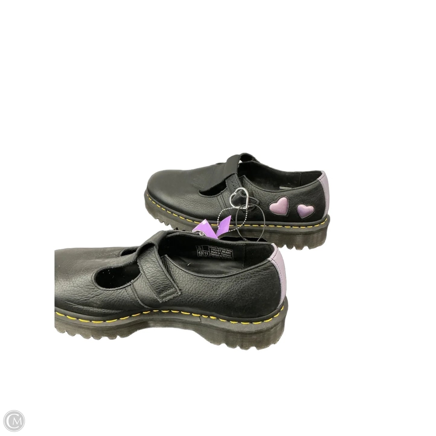 Shoes Heels Platform By Dr Martens In Black & Purple, Size: 11