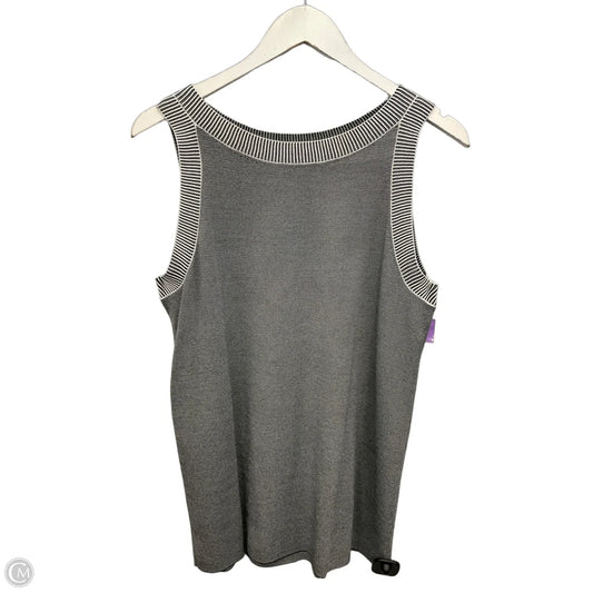 Top Sleeveless By Chicos In Black & White, Size: M