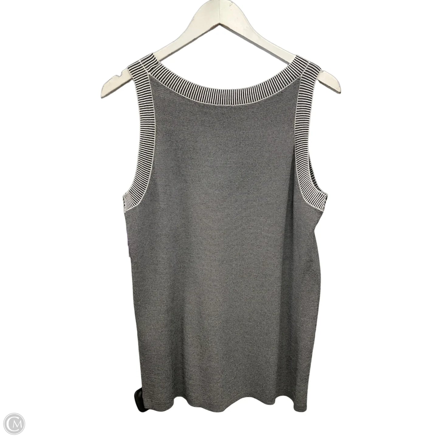 Top Sleeveless By Chicos In Black & White, Size: M