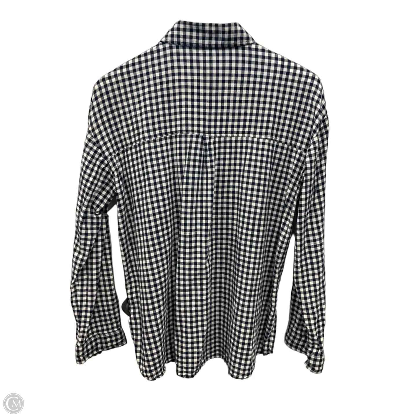 Top Long Sleeve By Be Cool In Blue & White, Size: M