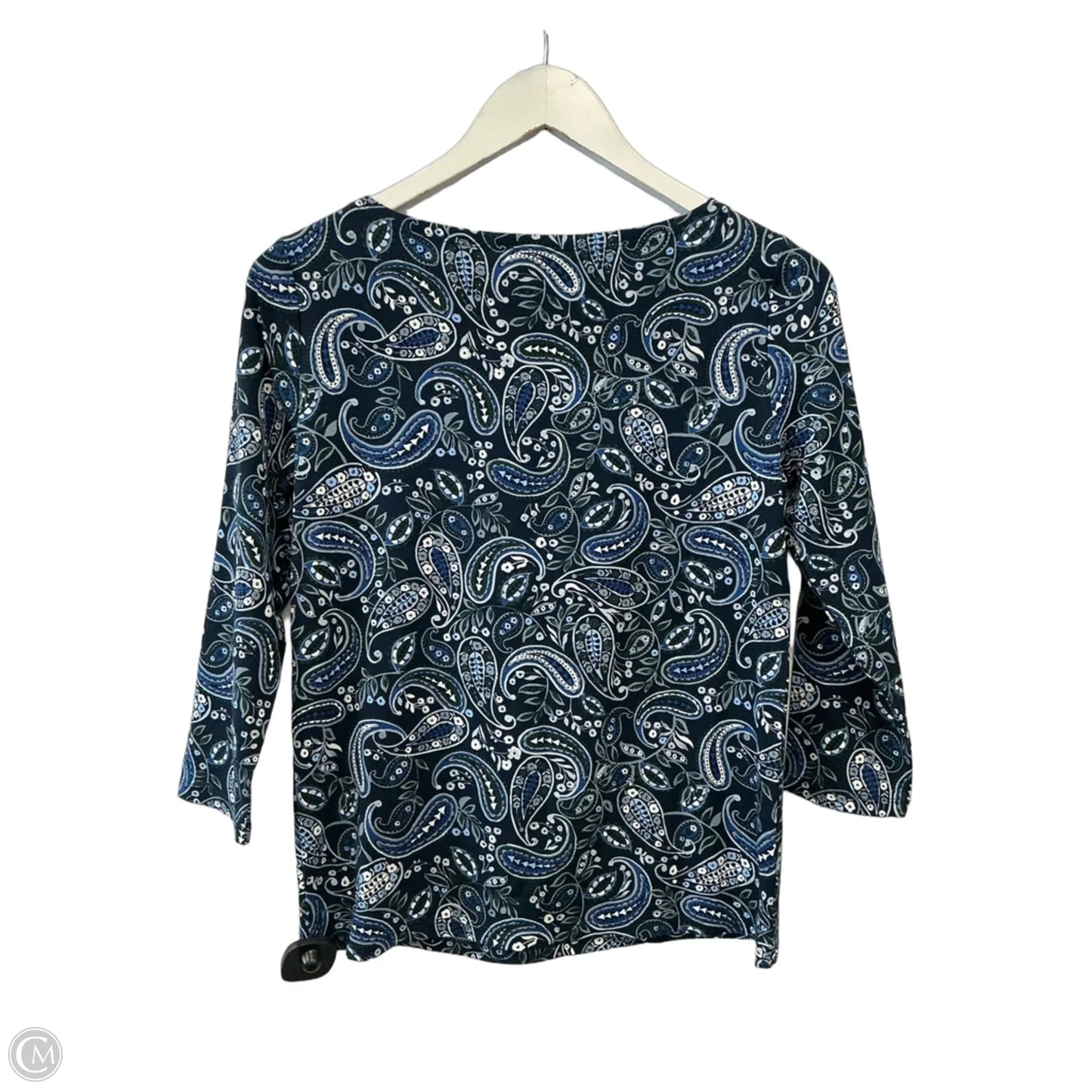 Top 3/4 Sleeve By Ann Taylor In Blue, Size: Xs