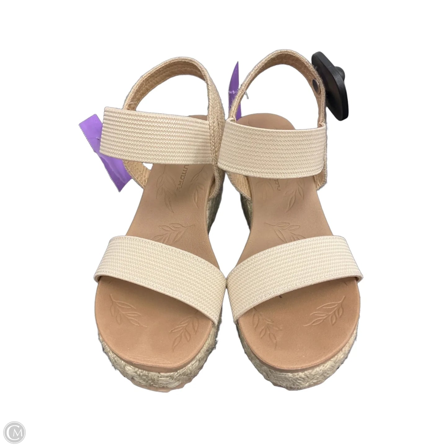 Sandals Heels Wedge By Cl By Chinese Laundry In Cream, Size: 6