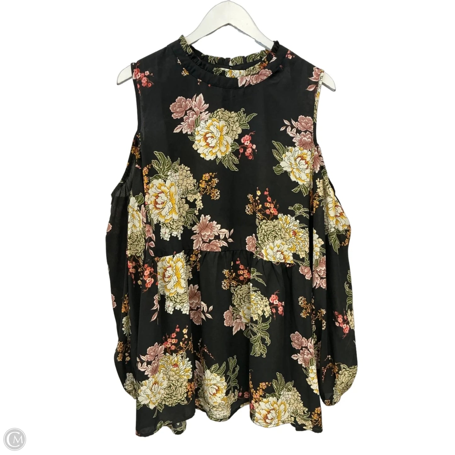 Top Sleeveless By Bobeau In Black, Size: 1x