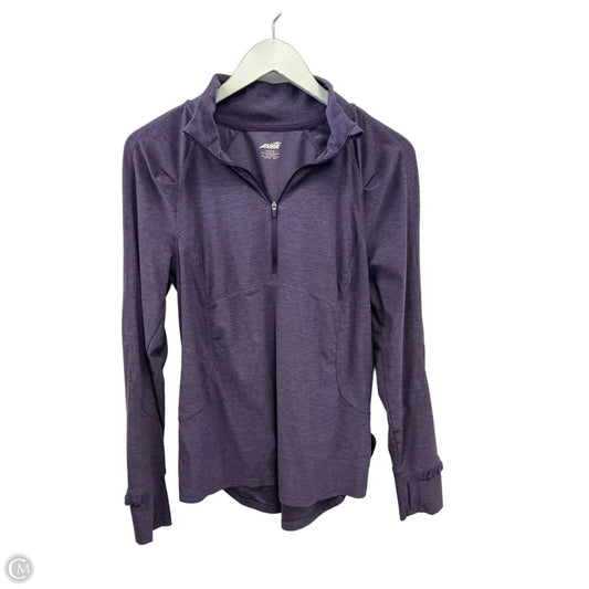 Athletic Top Long Sleeve Collar By Avia In Purple, Size: M