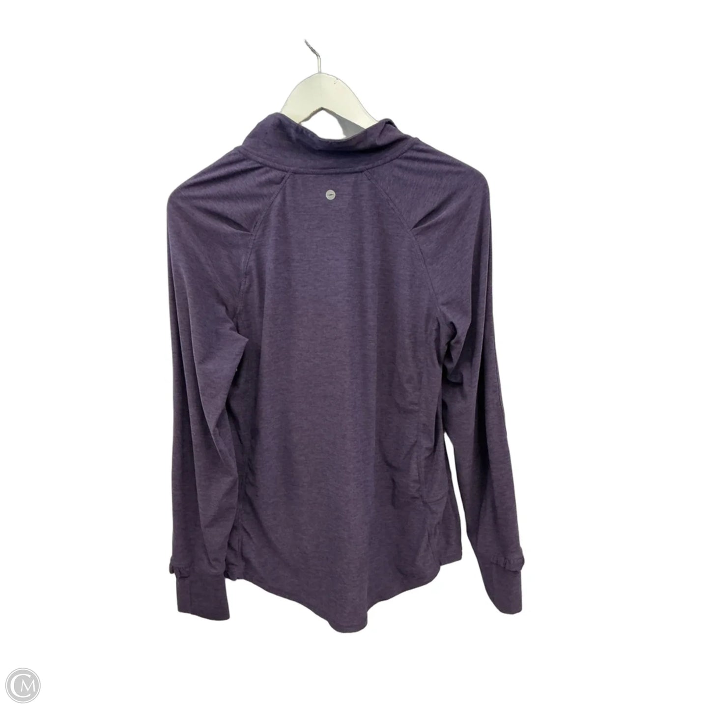 Athletic Top Long Sleeve Collar By Avia In Purple, Size: M