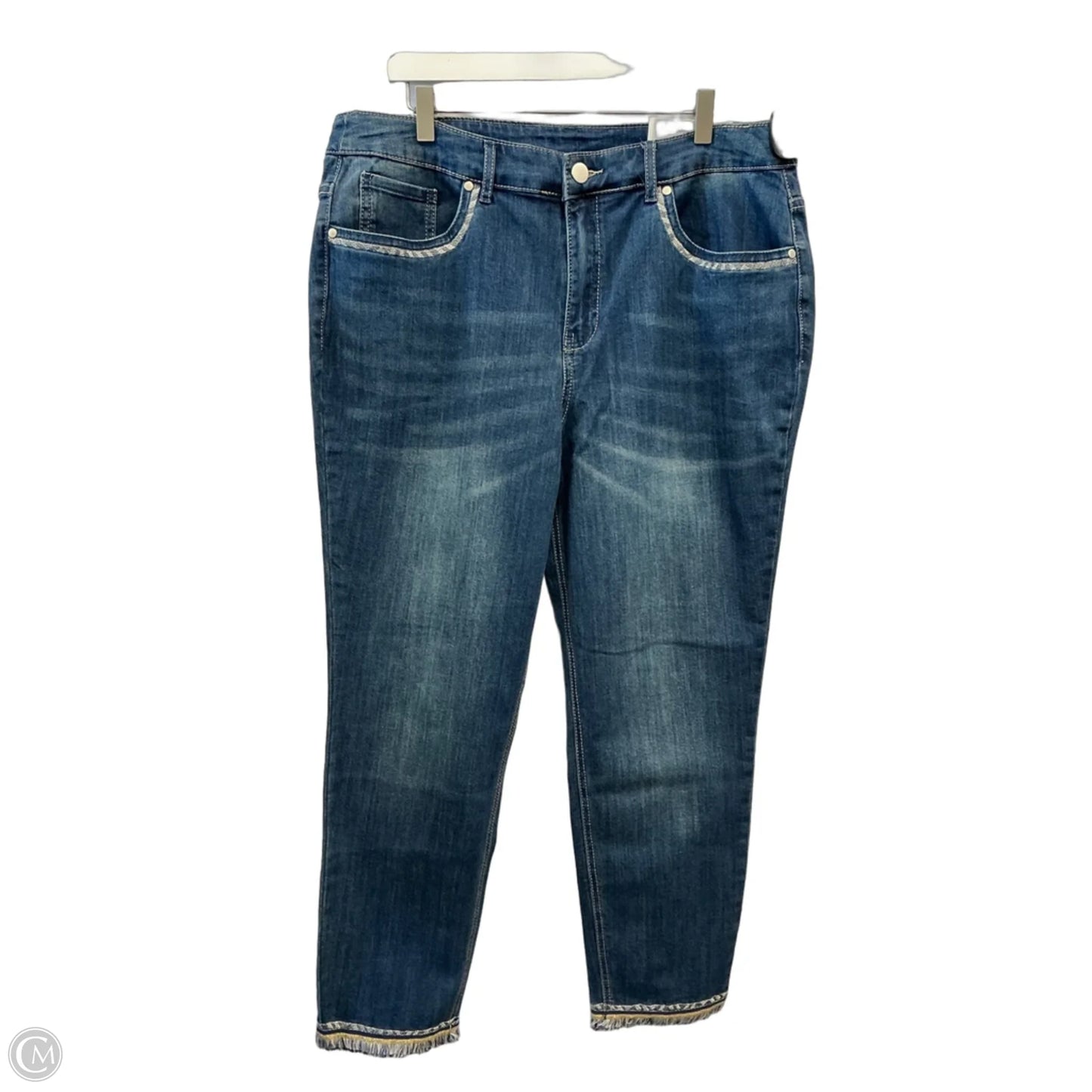 Jeans Straight By Christopher And Banks In Blue Denim, Size: 14