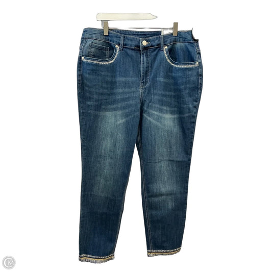 Jeans Straight By Christopher And Banks In Blue Denim, Size: 14